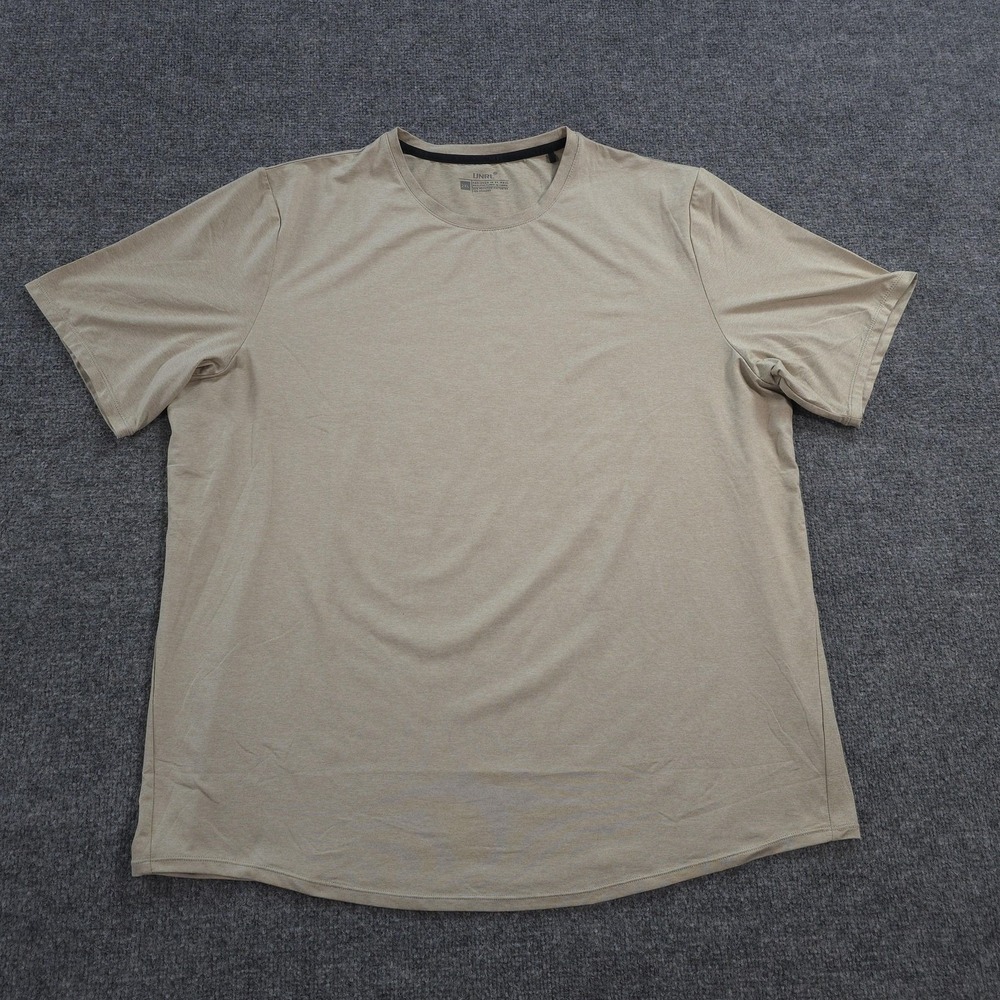 UNRL Shirt Mens 2XL Beige Ultra Performance Tee Gym Running Athletic Stretch